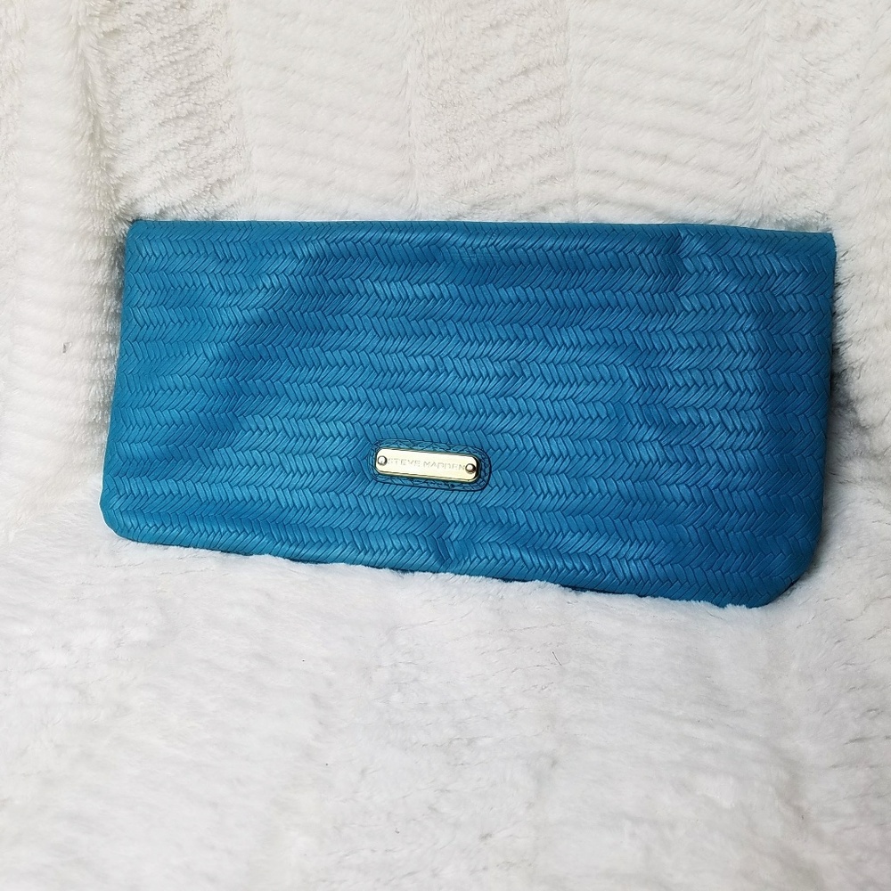 Steve Madden Envelope Blue Clutch